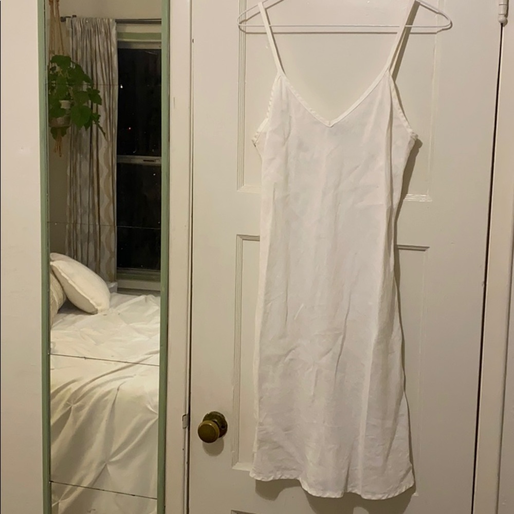 White Linen Dress